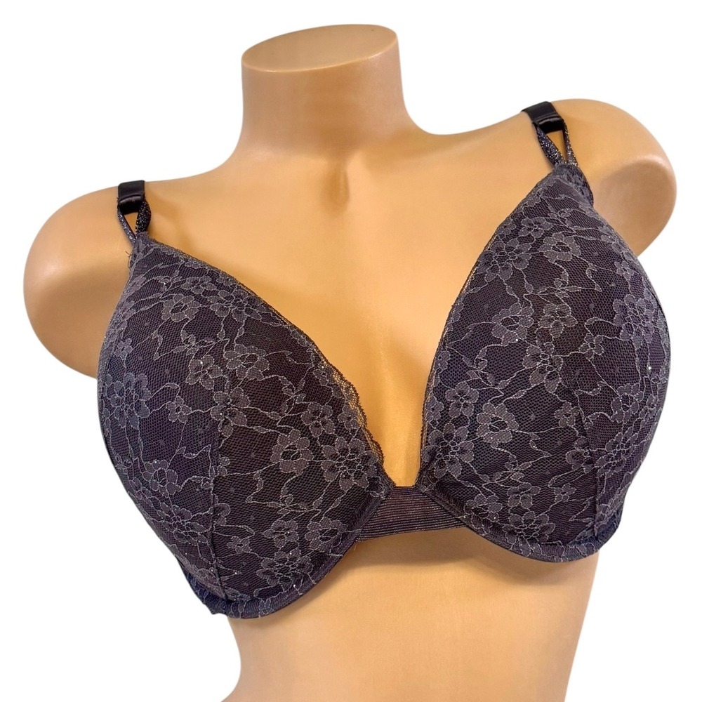 VICTORIA'S SECRET 40DD Sexy Tee Lacie Bling Push-Up Bra Add 1 Cup Plum Purple